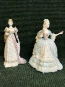 A Coalport Femme Fetale figurine - Emma Hamilton numbered 1505/12500 together with a Coalport