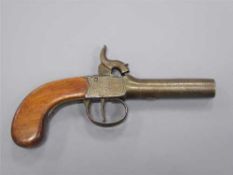 An early 19th century percussion cap pocket pistol, the 6.
