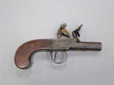 An early 19th century flintlock pocket pistol, by Dunderdale, Mabson & Labron, circa 1820,