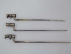 A 19th century socket bayonet with 42cm triangular section blade,