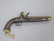 A late 18th/early 19th century flintlock pistol,