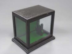 A glazed pistol display case,