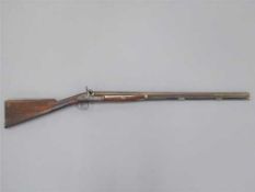 An early 19th century percussion cap sporting gun, the 78cm barrel octagonal at the breach,