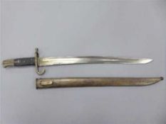 An unusual British sword bayonet, similar to the 1907 pattern but with a slightly different guard,