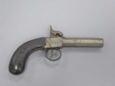 An early 19th century percussion cap pocket pistol,
