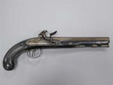 An early 19th century flintlock duelling pistol, by J.