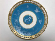 A Minton pate-sur-pate cabinet plate,