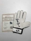 A signed Gordon King goalkeeper glove,