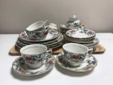 A tray of Booths tea china