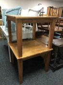 A pair of contemporary coffee tables