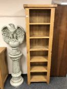 A light oak bookcase