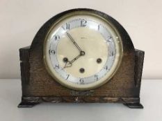 A 1930's Smiths oak mantel clock