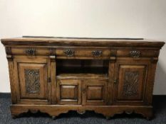 A late Victorian mahogany sideboard