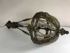 An early twentieth century classical style gilt brass light fitting