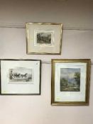 A D Peppercorn : Farm yard, watercolour,