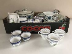 A box of mid winter dinner ware,