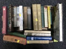 A box of books - folio books,