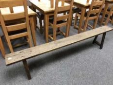 An antique pine bench