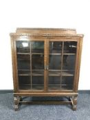 A 1920s oak bookcase