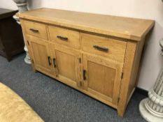 A light oak sideboard
