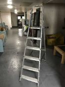 A set of aluminium steps