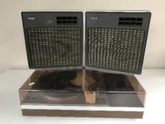 A Philips turntable model 807 together with pair of speakers