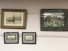 A Moore : North Shields Fish Quay, watercolour, signed and dated 1914,