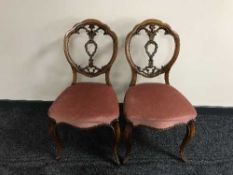 A pair of Victorian dining chairs