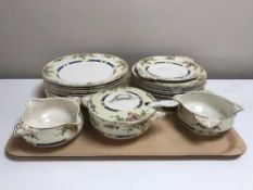 A tray of Johnson Brothers dinner ware