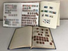 Three albums of stamps