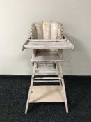A painted child's high chair