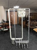 Two mid twentieth century metal medical screens