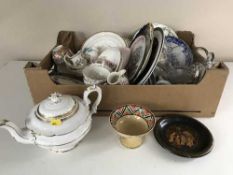 Two boxes of tea china, dinner ware,