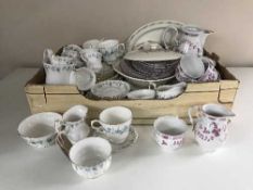 A box of continental tea china,