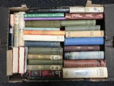 A box of books - antiques,