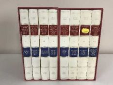 Two boxed folio society sets containing four books in each