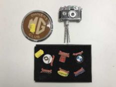 An MG owner's badge, collector's enamelled badges,