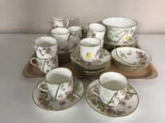 A tray of Bodley Hanley tea china