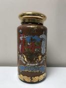 Glass gilt Chemist's jar marked 