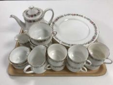 Two trays of Paragon Belinda tea china