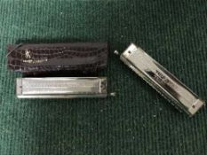 Two harmonicas by Hohner