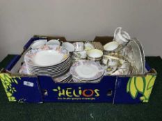 A tray of Crown Dynasty diner ware,