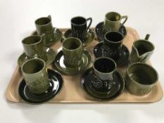 A tray of Port Merion Totem coffee ware