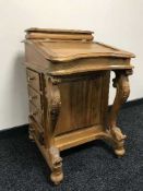 A mahogany Victorian style Davenport