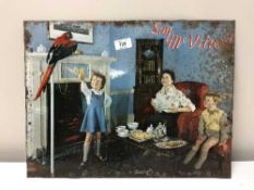 An early Twentieth century tin advertising board 