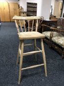 A pine high chair