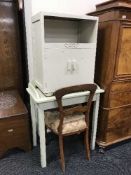 A painted pine desk,