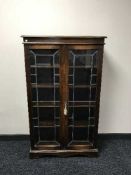 An Edwardian oak bookcase