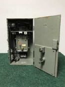 A military telephone in metal box