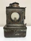 A railway lamp by Welch